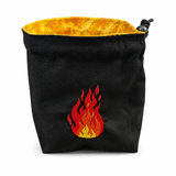 Embroidered Dice Bag- Fire Dice Bag