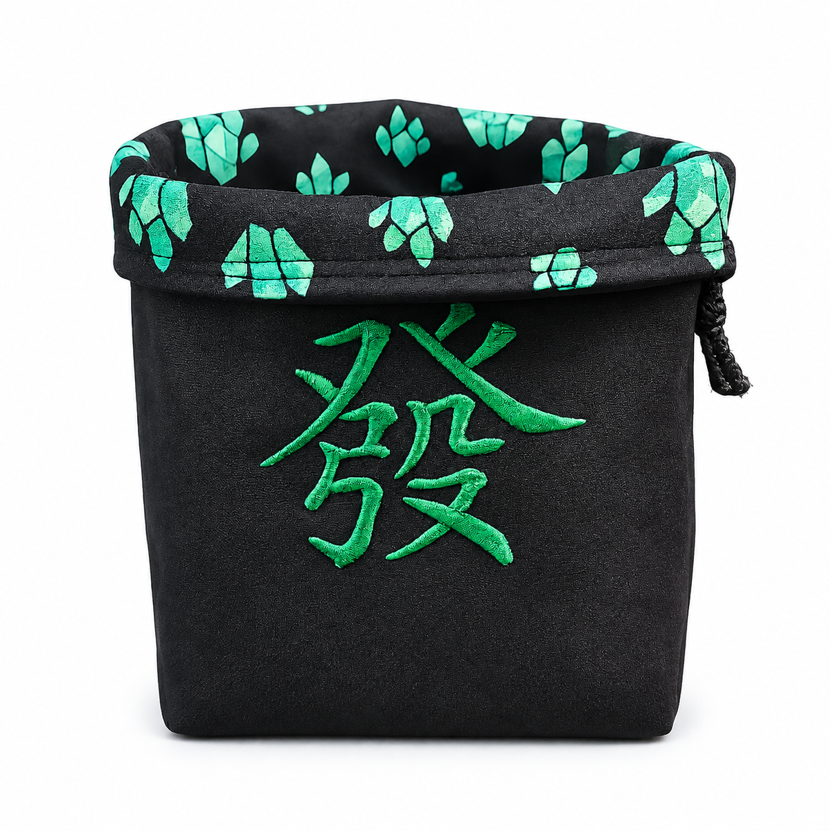 Embroidered Dice Bag- Green Dragon Character