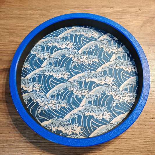 Extra Large Circle Dice Tray- Ocean Waves
