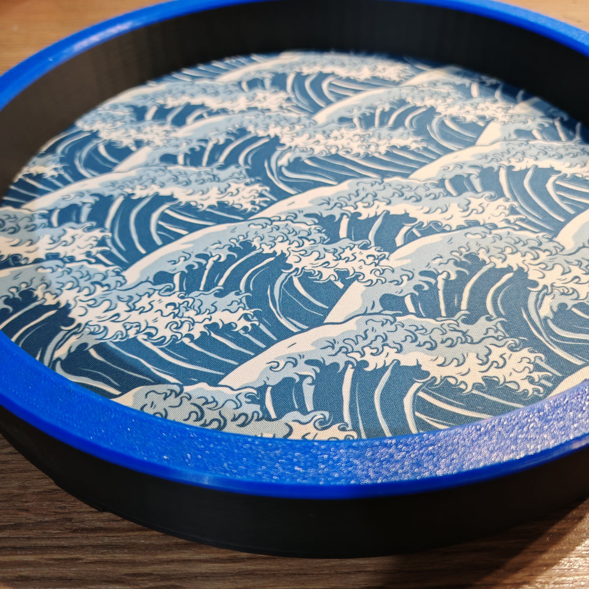 Extra Large Circle Dice Tray- Ocean Waves