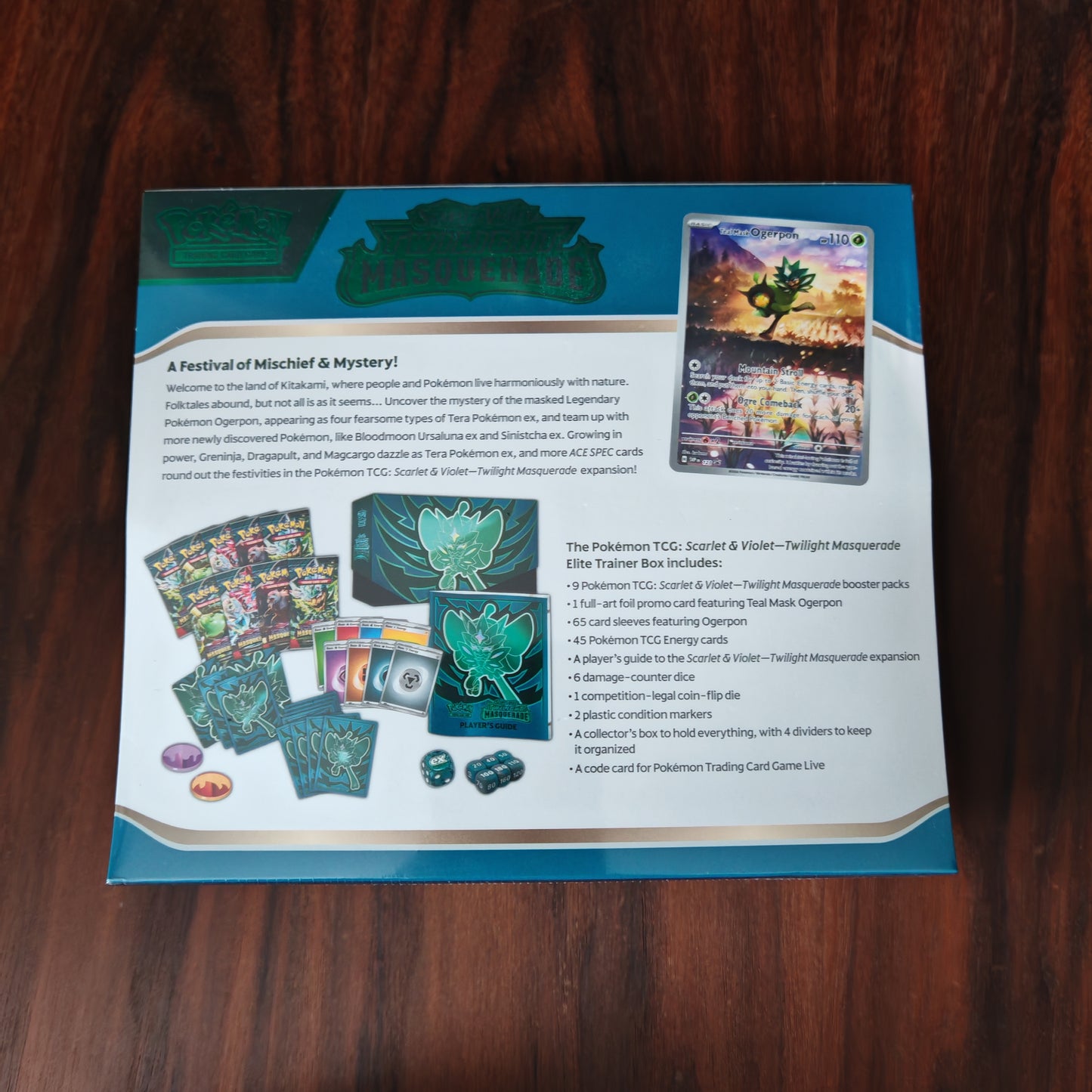 Pokémon TCG: Twilight Masquerade Elite Trainer Box ETB (1 Full-Art Promo Card, 9 Booster Packs & Premium Accessories) (Copy) (Copy)