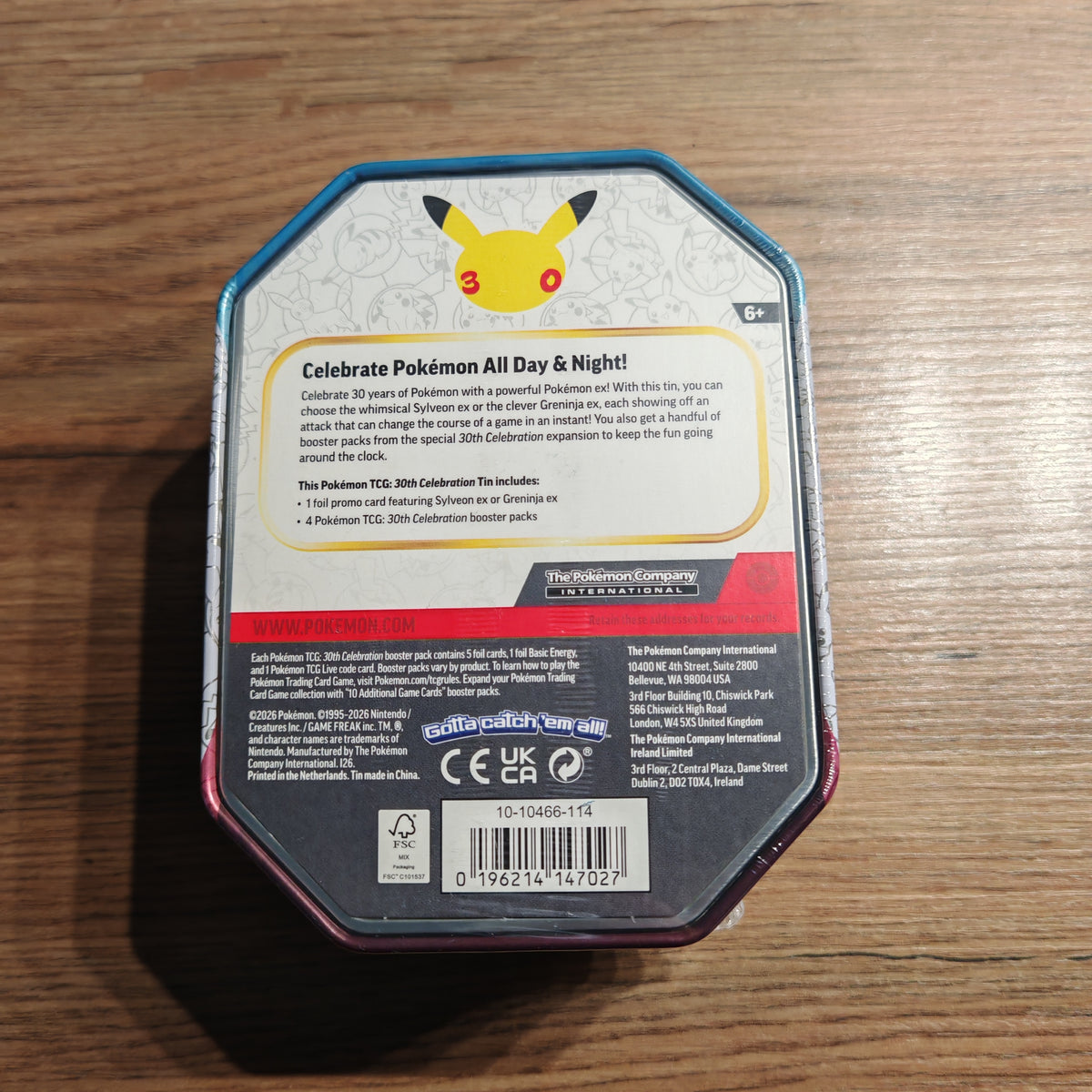Pokémon TCG: 30th Anniversary Celebration Ex Tin- Greninja ex
