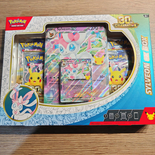 Pokémon TCG: 30th Anniversary Celebration Ex Box- Sylveon Ex