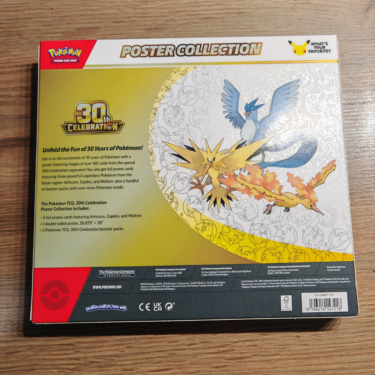 Pokémon TCG: 30th Anniversary Celebration Poster Collection