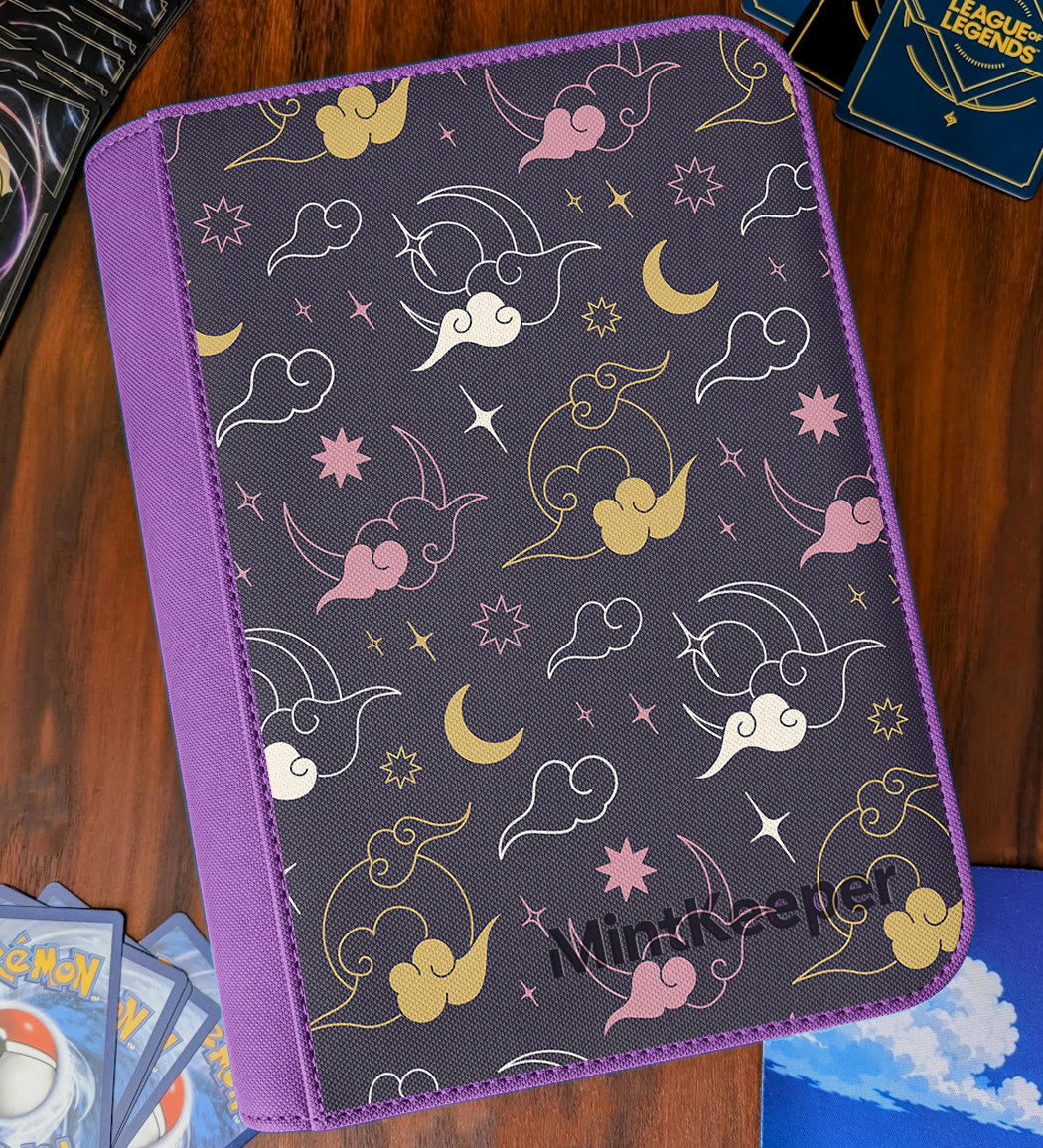 TCG Collectors - Celestial Moon 4 Pocket Premium Zip Trading Card Binder
