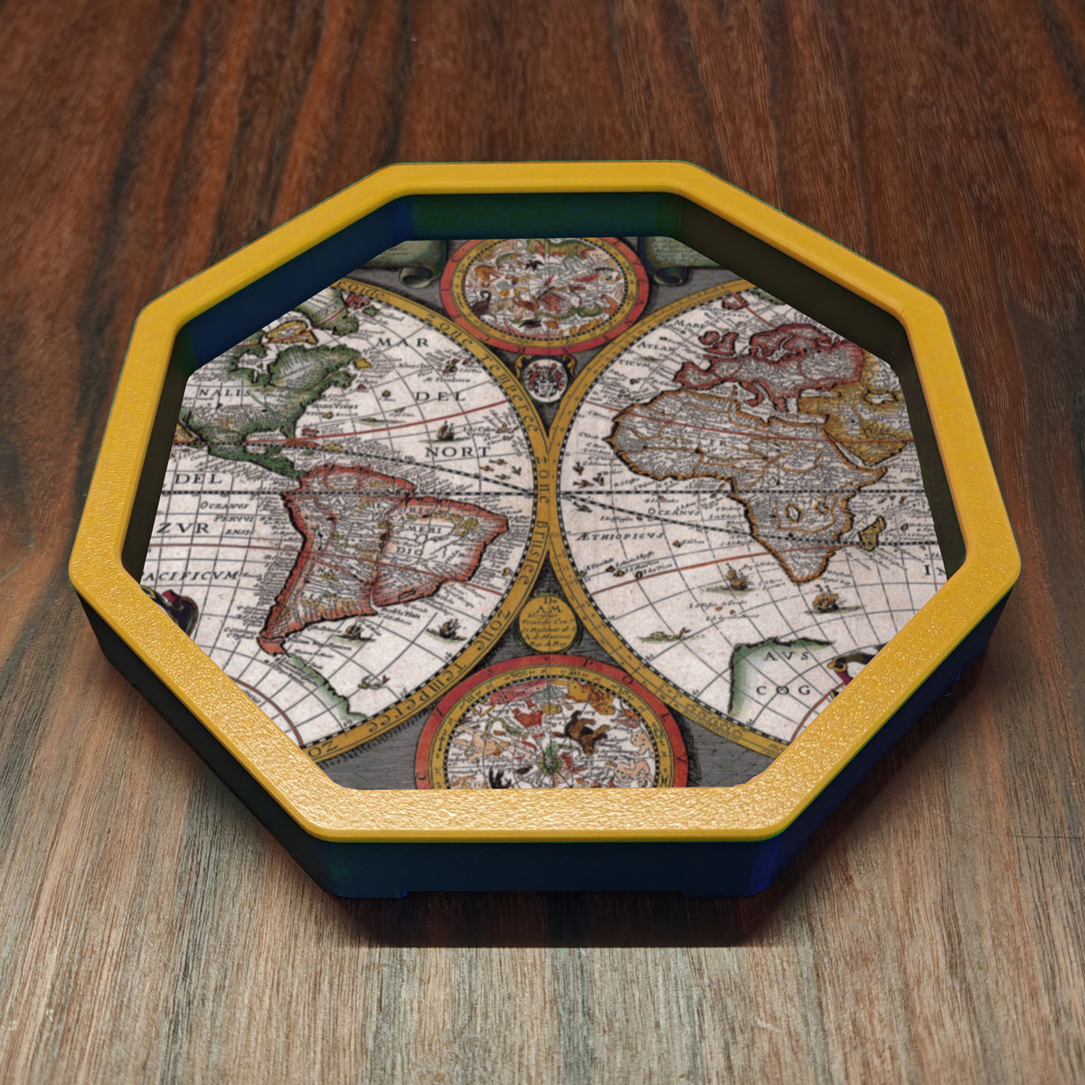 Dice Tray- Vintage World Map Dnd Tray