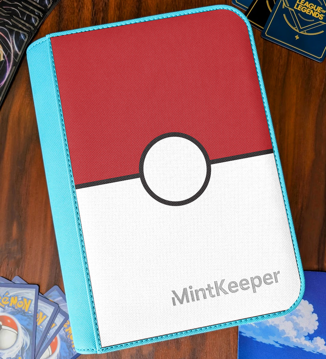 TCG Collectors - Pokeball 4 Pocket Premium Zip Trading Card Binder