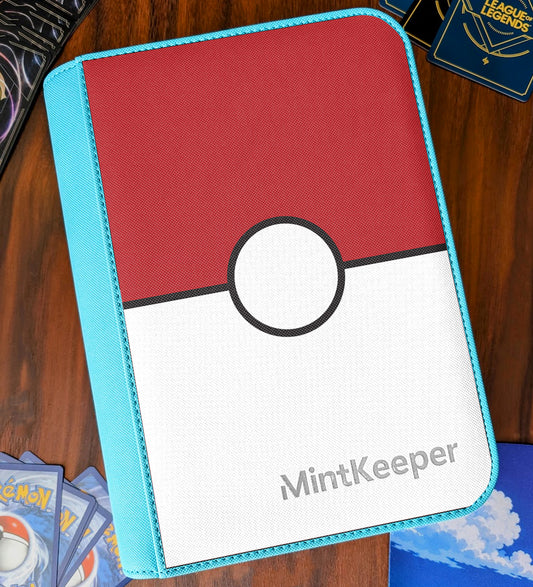 TCG Collectors - Pokeball 4 Pocket Premium Zip Trading Card Binder
