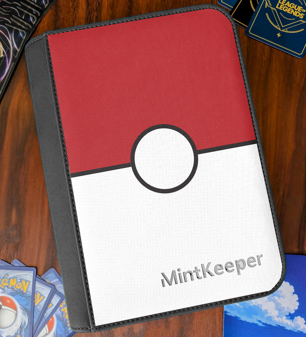 TCG Collectors - Pokeball 4 Pocket Premium Zip Trading Card Binder