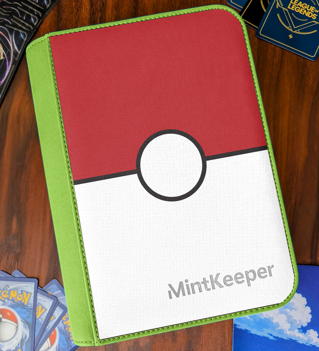 TCG Collectors - Pokeball 4 Pocket Premium Zip Trading Card Binder