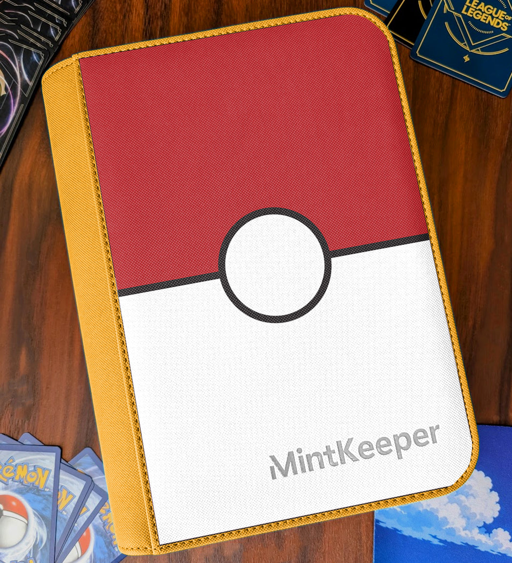 TCG Collectors - Pokeball 4 Pocket Premium Zip Trading Card Binder