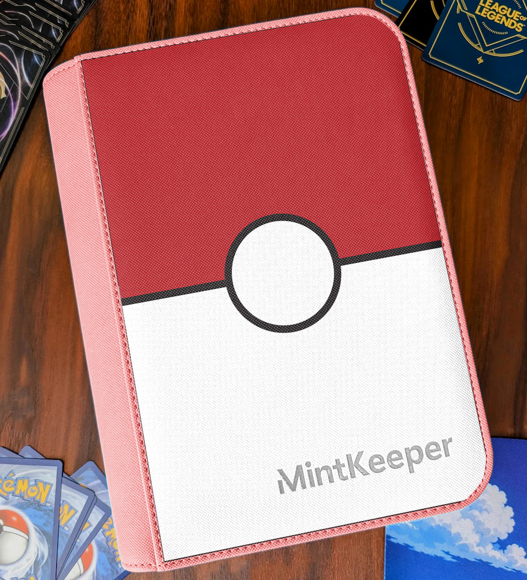 TCG Collectors - Pokeball 4 Pocket Premium Zip Trading Card Binder