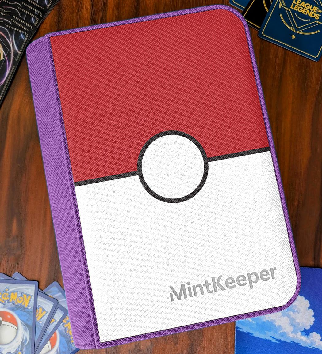 TCG Collectors - Pokeball 4 Pocket Premium Zip Trading Card Binder