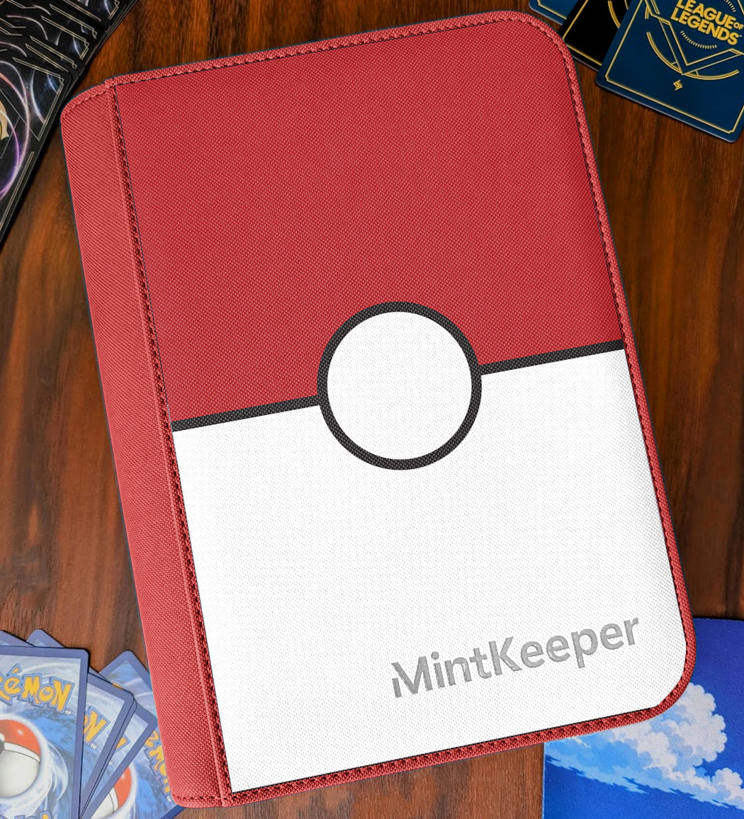TCG Collectors - Pokeball 4 Pocket Premium Zip Trading Card Binder
