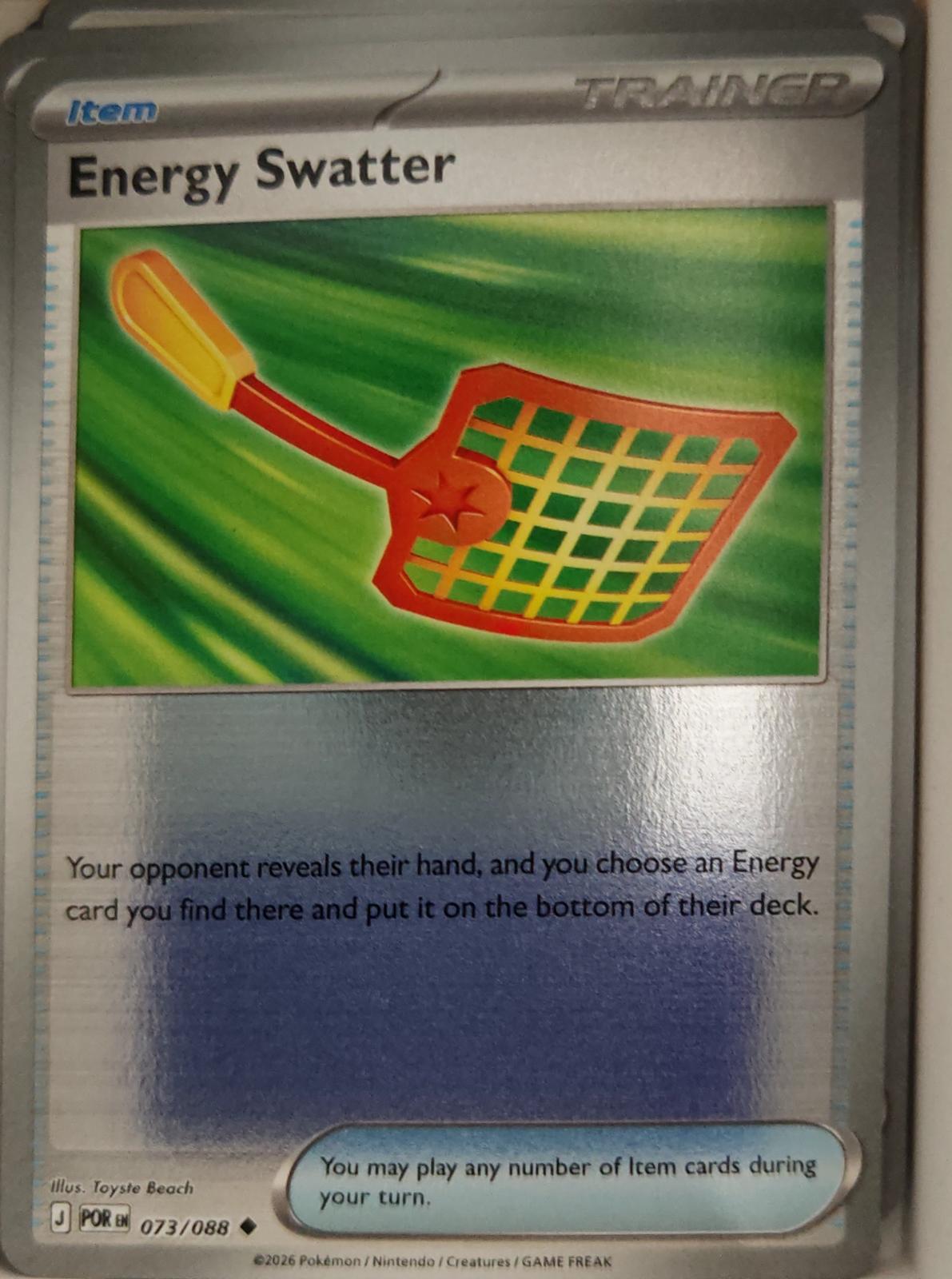 Energy Swatter - 073/088 - Reverse Holo - PERFECT ORDER - Pokemon - | AA13-90