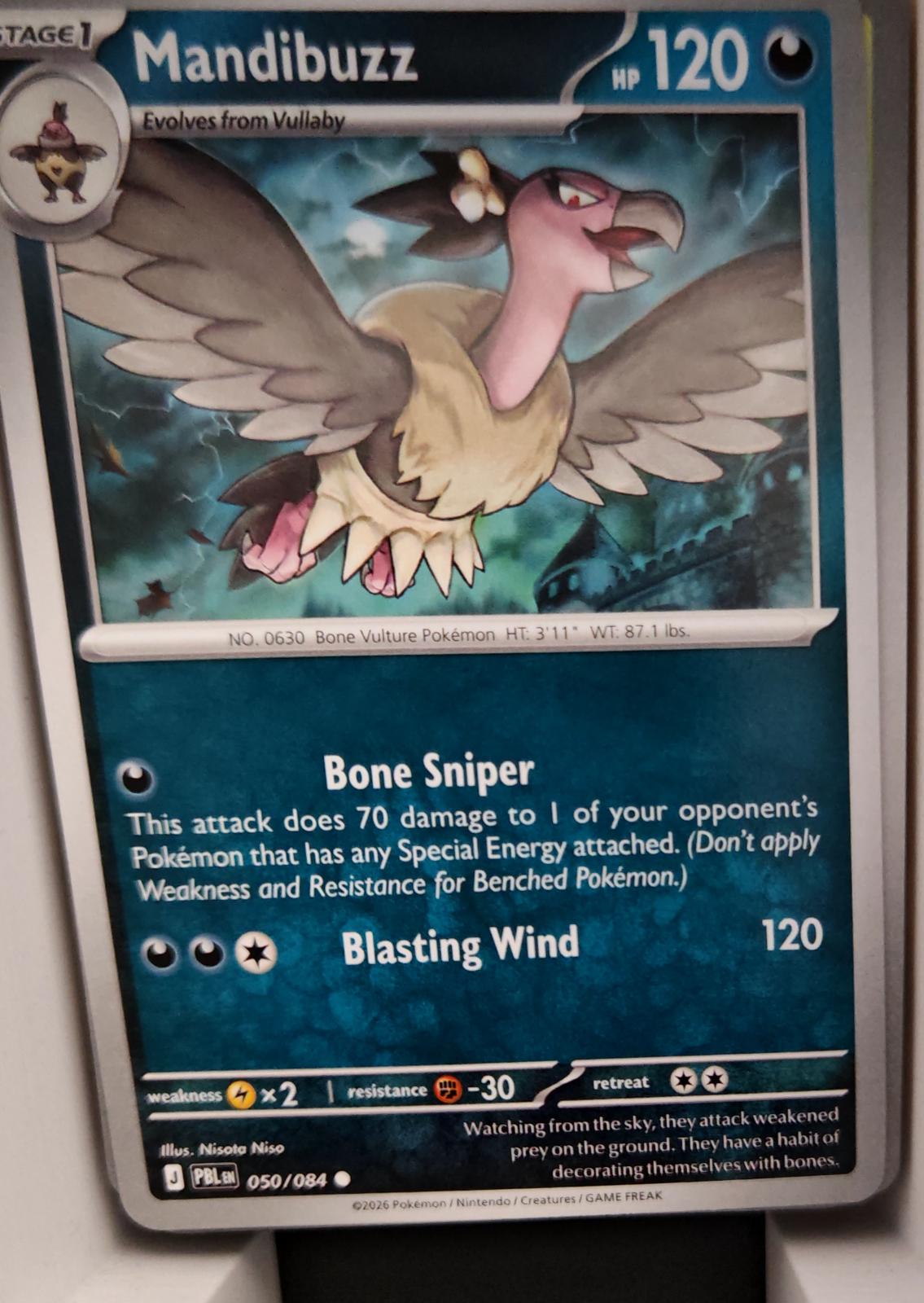 Mandibuzz - 050/084 - - PITCH BLACK - Pokemon - Common | AA16-51