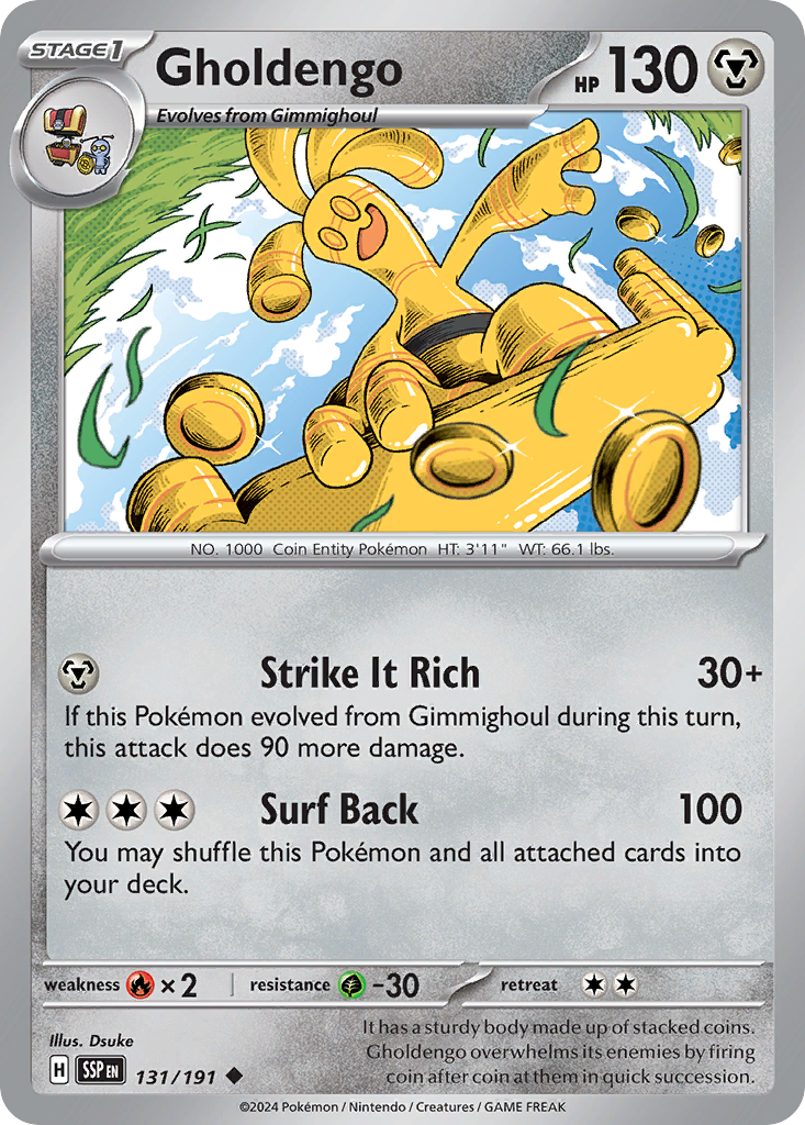 Gholdengo - 131/191 - - SURGING SPARKS - Pokemon - Uncommon | AA09-28