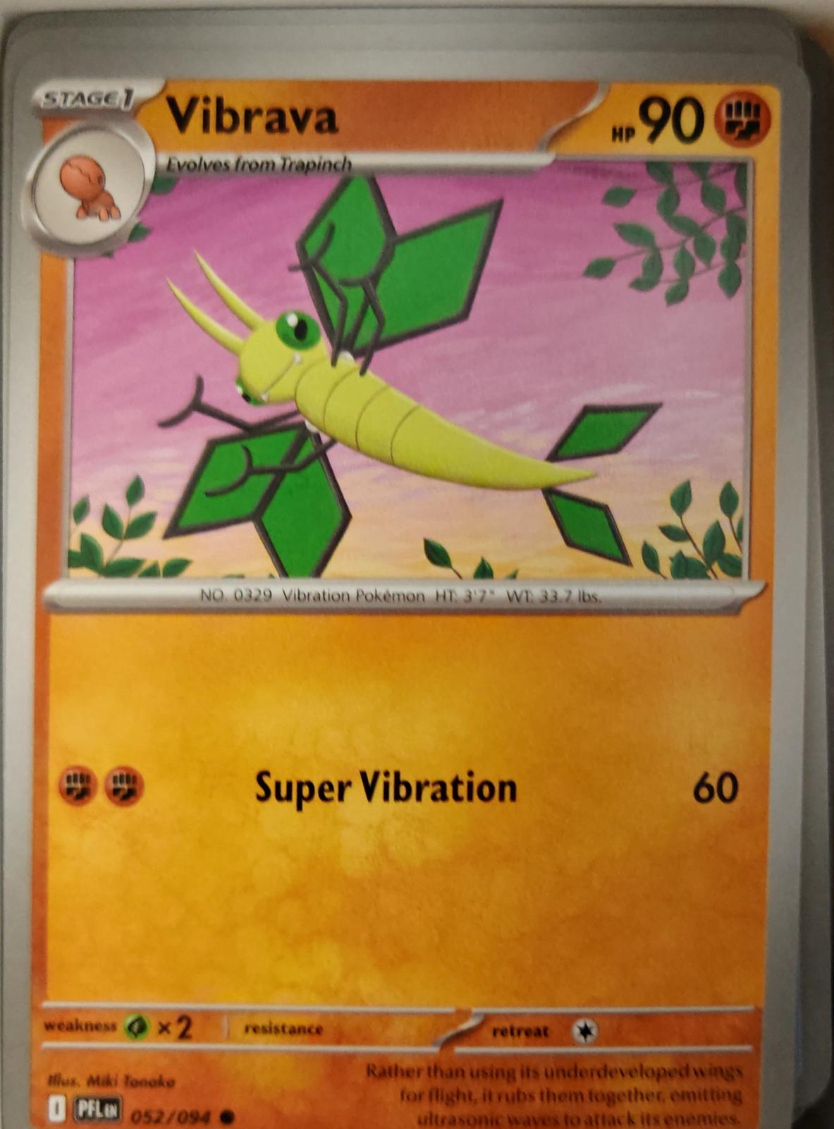 Vibrava - 052/094 - - PHANTASMAL FLAMES - Pokemon - Common | AA27-88