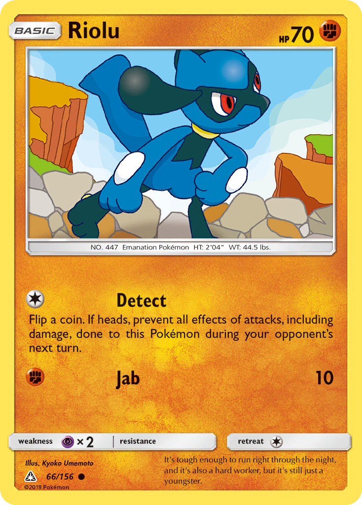 Riolu - 66/156 - - ULTRA PRISM - Pokemon - Common | AA66-18