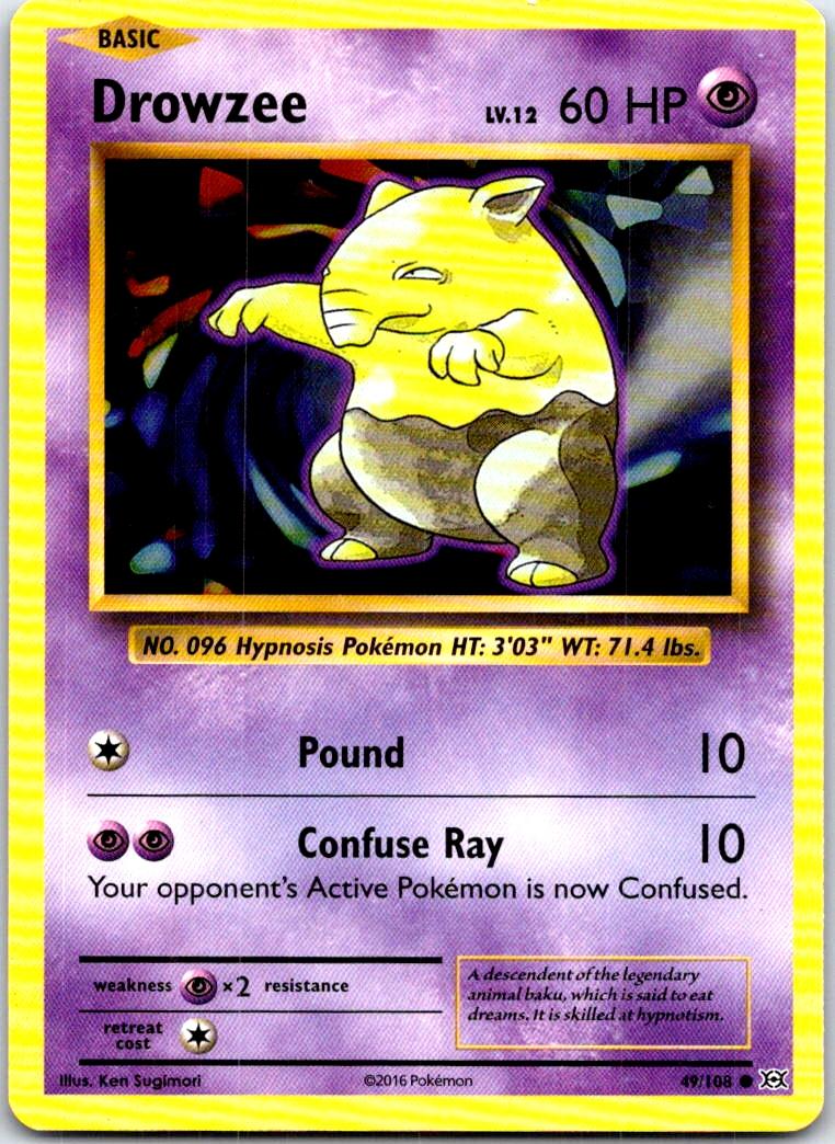 Drowzee - 49/108 - - EVOLUTIONS - Pokemon - Common | AB88-46