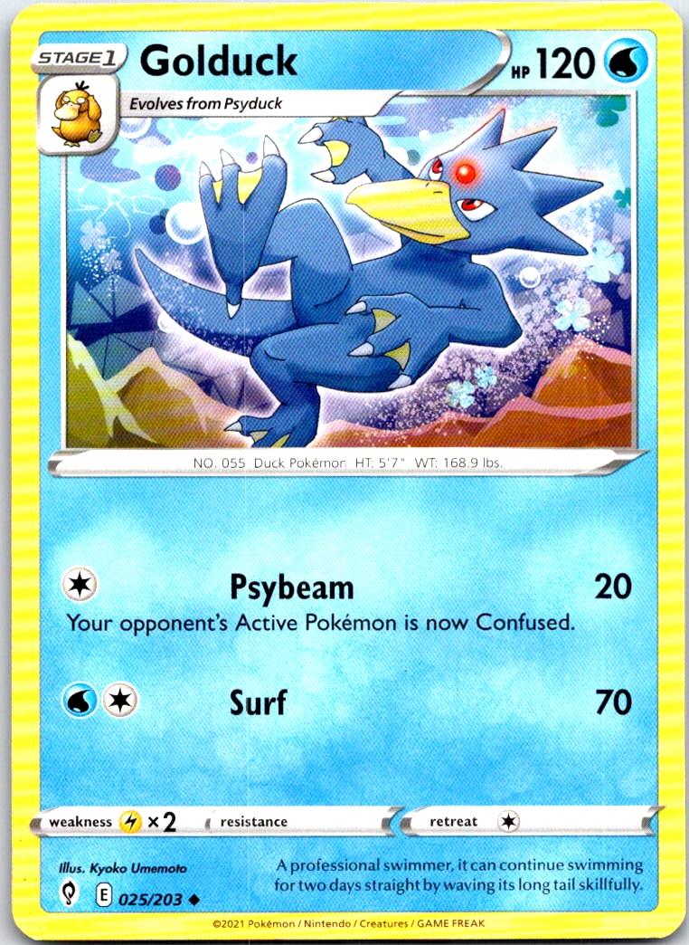 Golduck - 025/203 - - EVOLVING SKIES - Pokemon - Uncommon | AB36-49
