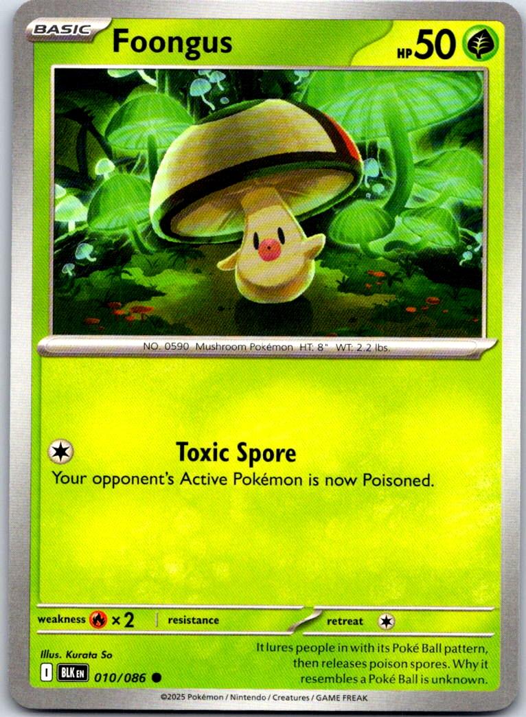 Foongus - 010/086 - - BLACK BOLT - Pokemon - Common | AA106-25