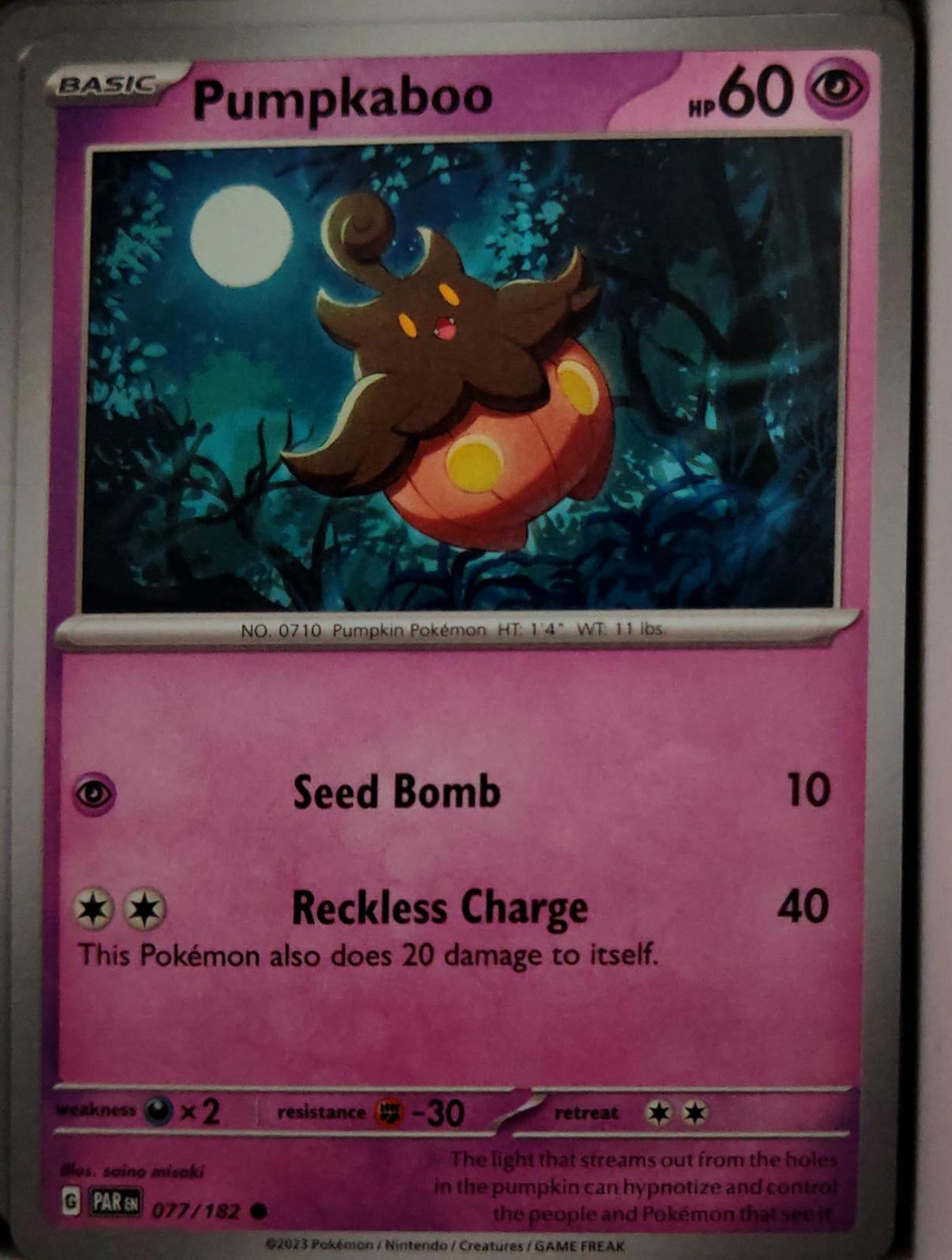 Pumpkaboo - 077/182 - - TRICK OR TRADE BOOSTER 2024 - Pokemon - Common | AA39-26
