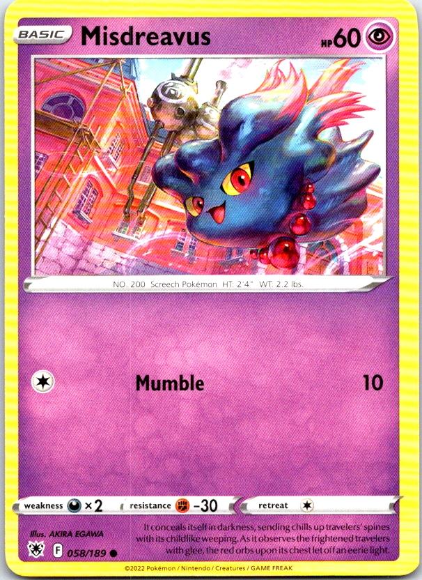 Misdreavus - 058/189 - - ASTRAL RADIANCE - Pokemon - Common | AC09-45