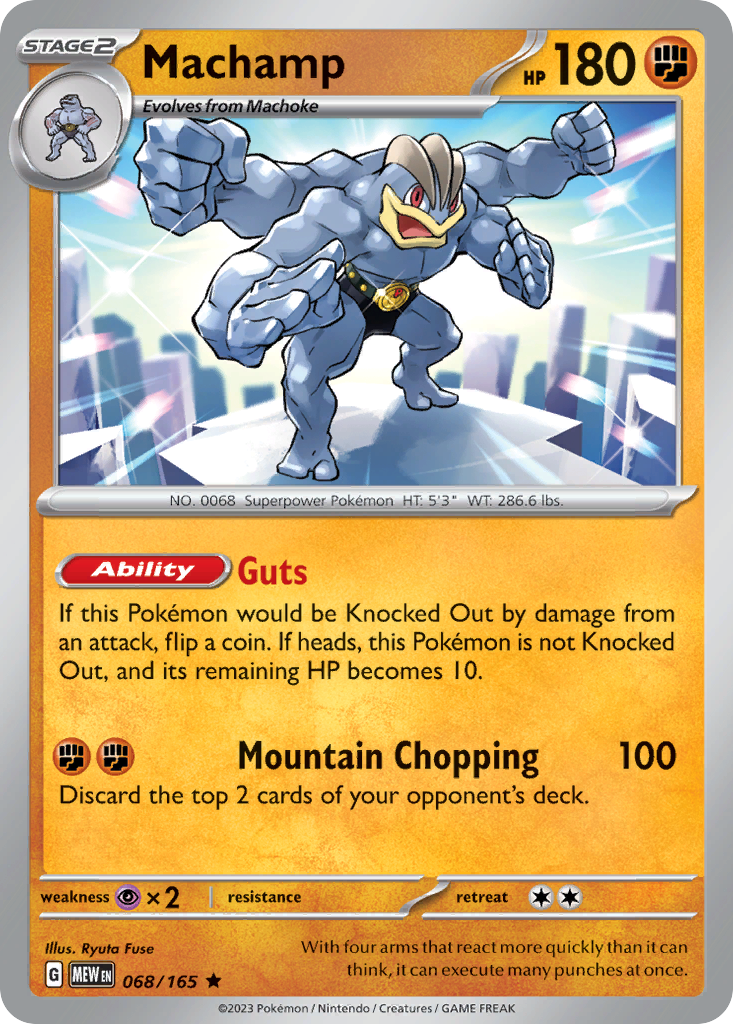 Machamp - 068/165 - Holo - 151 - Pokemon - Rare | AA74-4