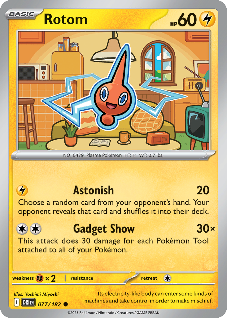 Rotom - 077/182 - Reverse Holo - DESTINED RIVALS - Pokemon - Common | AA19-24