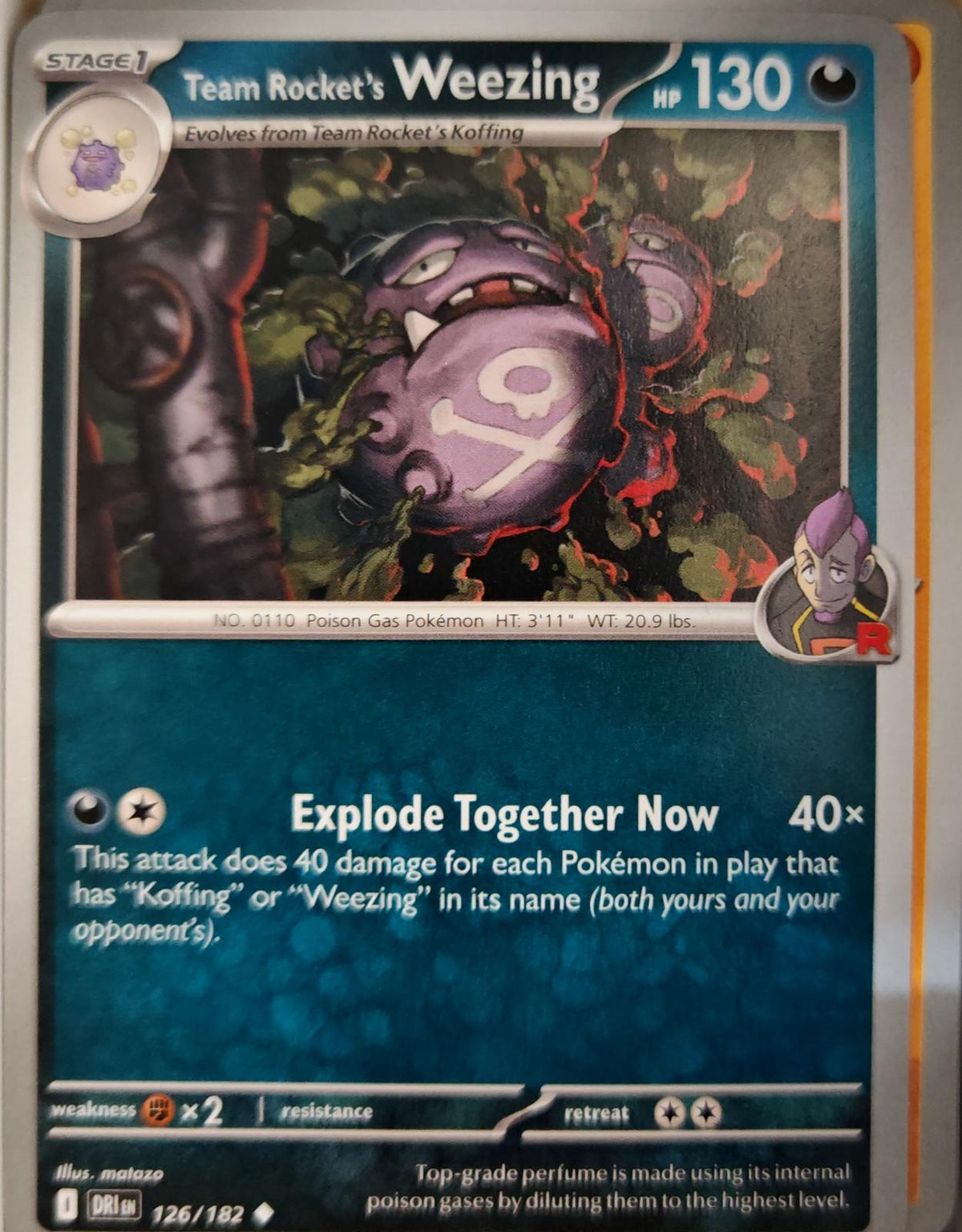 Team Rocket's Weezing - 126/182 - - DESTINED RIVALS - Pokemon - | AA10-75