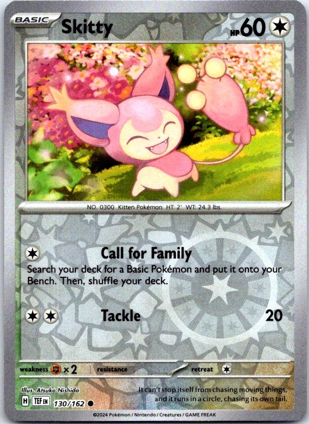 Skitty - 130/162 - Reverse Holo - TEMPORAL FORCES - Pokemon - Common | AC11-5