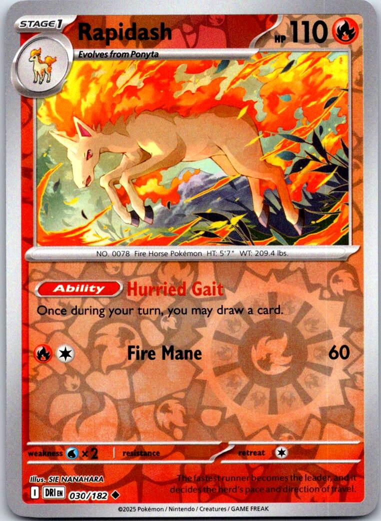 Rapidash - 030/182 - Reverse Holo - DESTINED RIVALS - Pokemon - | AA128-44
