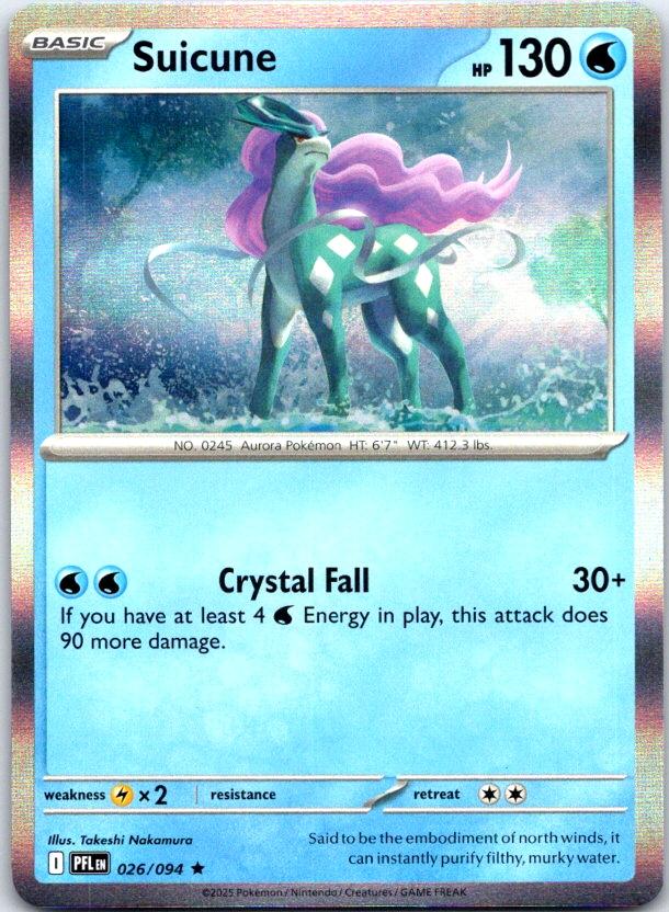 Suicune - 026/094 - Holo - PHANTASMAL FLAMES - Pokemon - Rare | AC29-45