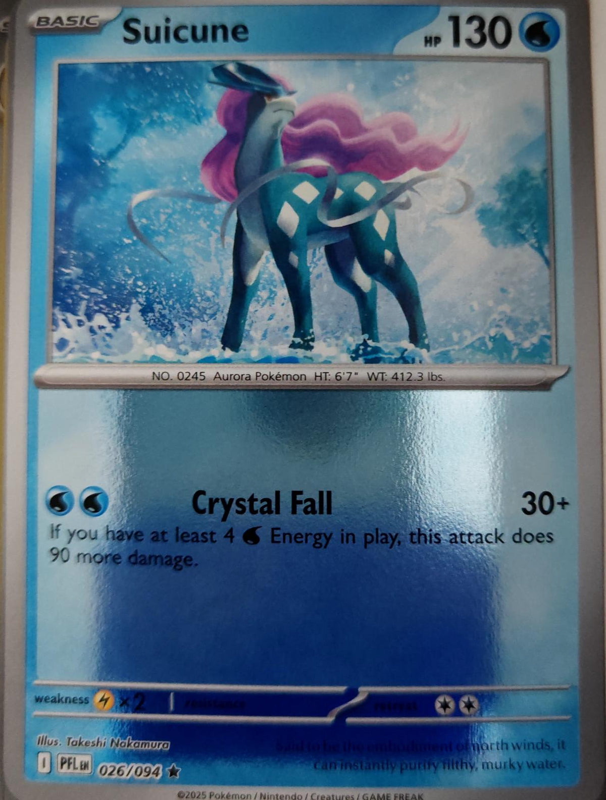 Suicune - 026/094 - Reverse Holo - PHANTASMAL FLAMES - Pokemon - Rare | AA26-71