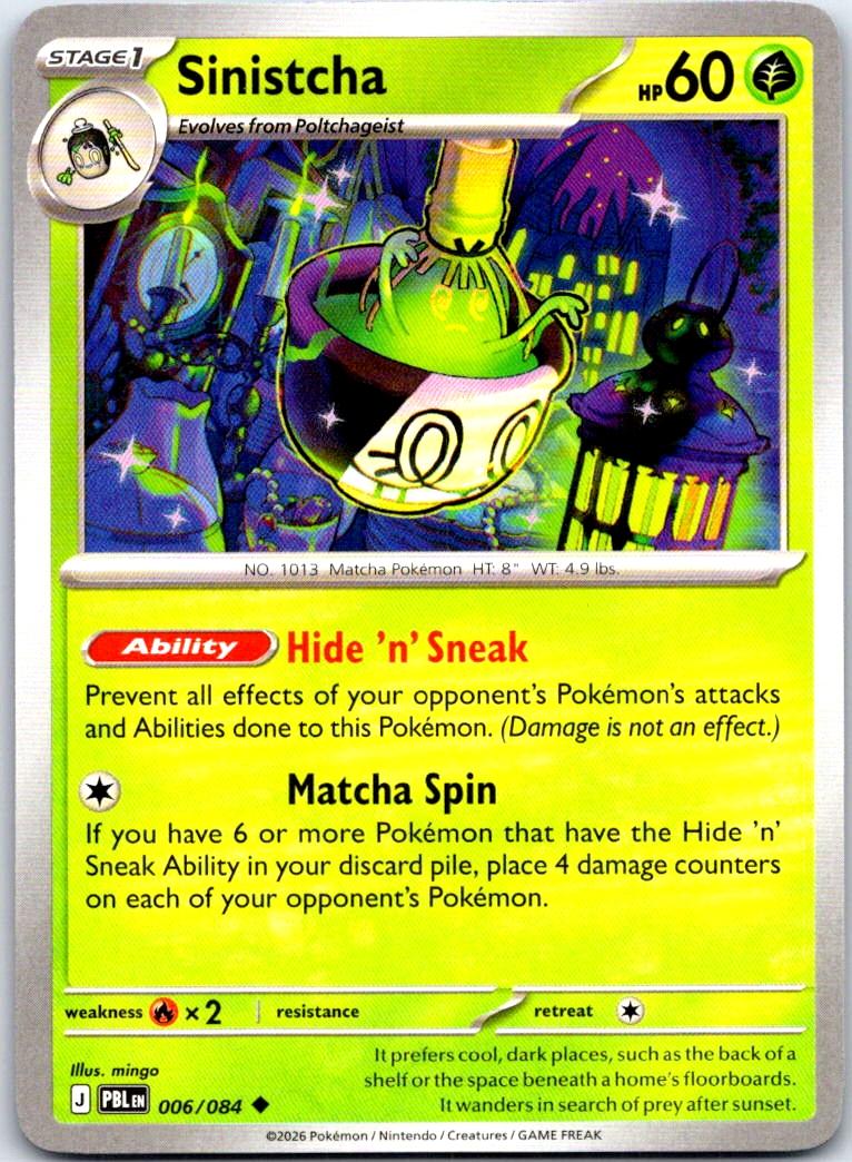 Sinistcha - 006/084 - - PITCH BLACK - Pokemon - Uncommon | AB26-35