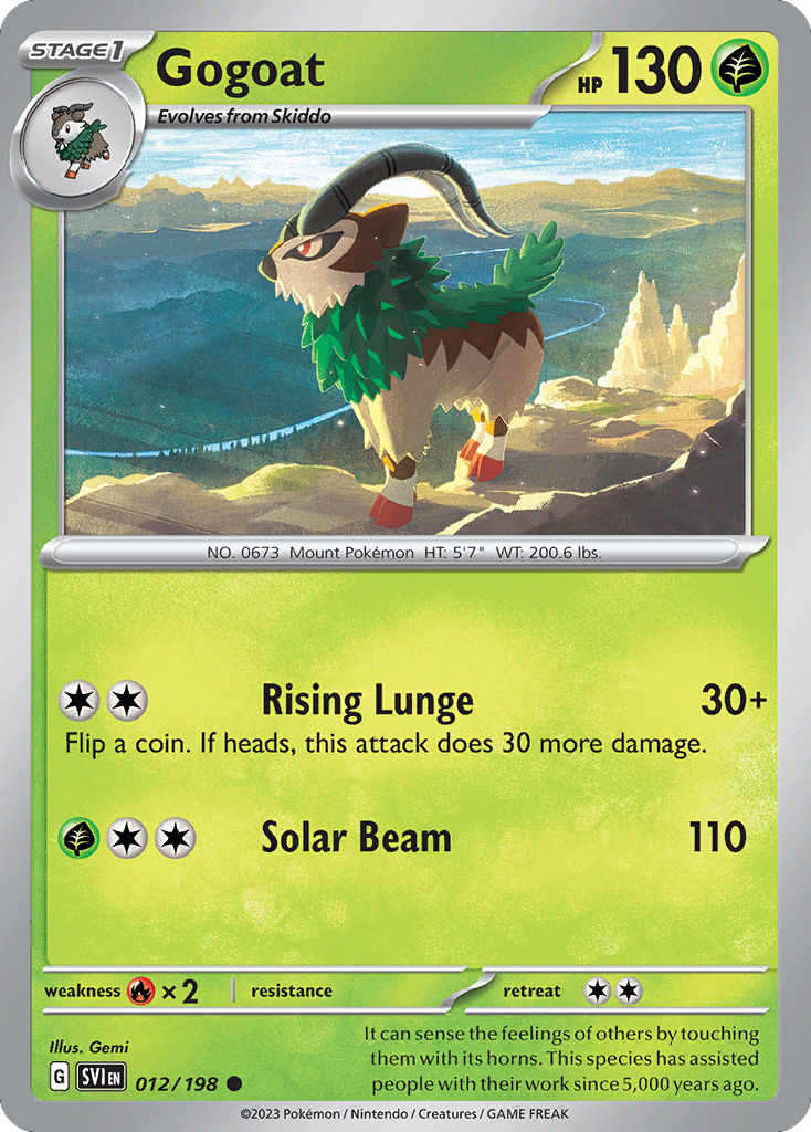 Gogoat - 012/198 - - SCARLET & VIOLET - Pokemon - Common | AA48-119