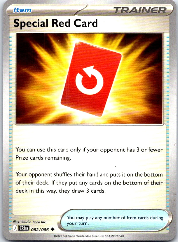 Special Red Card - 082/086 - - CHAOS RISING - Pokemon - Uncommon | AC23-23