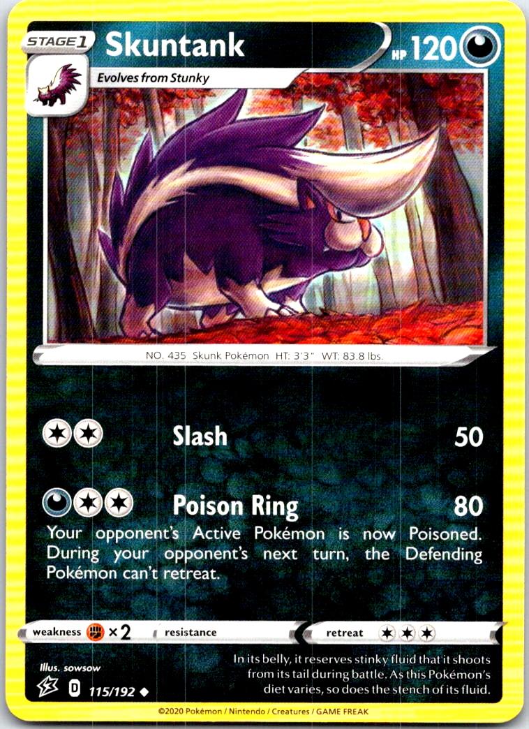 Skuntank - 115/192 - - REBEL CLASH - Pokemon - Uncommon | AB87-37