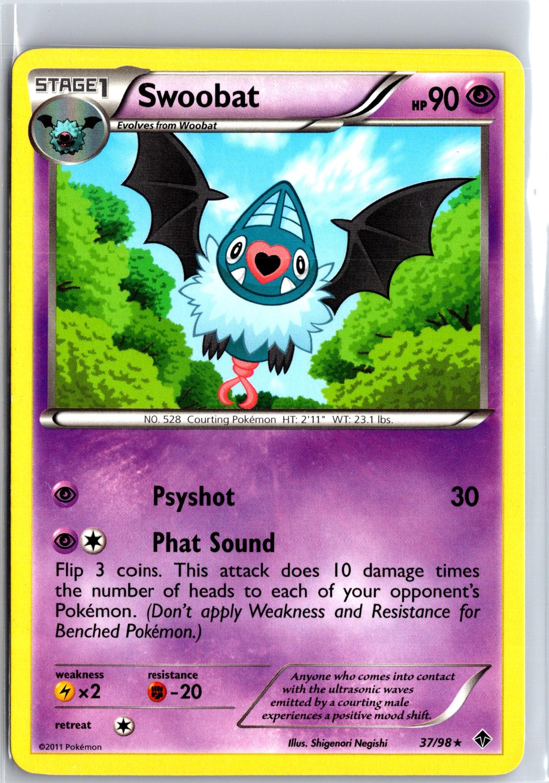 Swoobat - 37/98 - - EMERGING POWERS - Pokemon - Rare | AA129-59