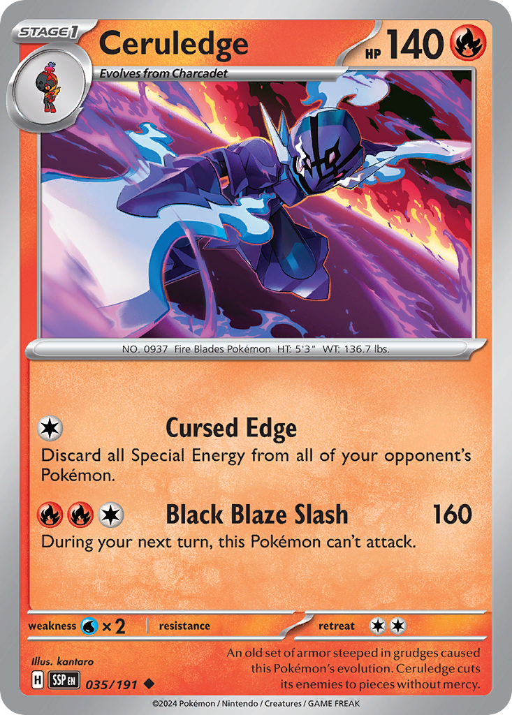 Ceruledge - 035/191 - - SURGING SPARKS - Pokemon - Uncommon | AA09-40