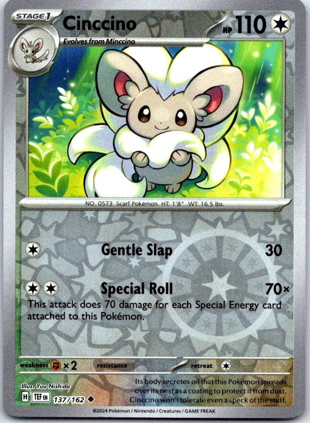 Cinccino - 137/162 - Reverse Holo - TEMPORAL FORCES - Pokemon - | AC15-51