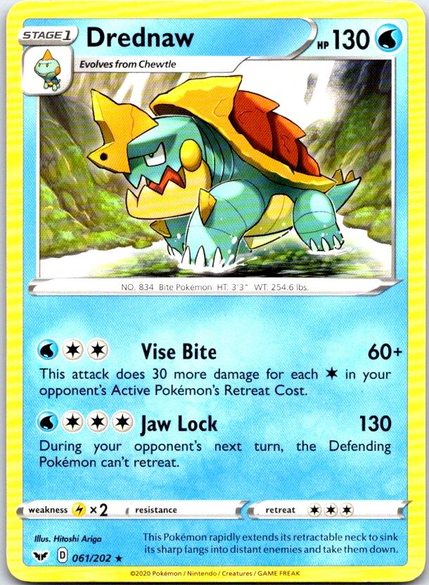 Drednaw - 061/202 - - SWORD & SHIELD - Pokemon - Rare | AC18-4