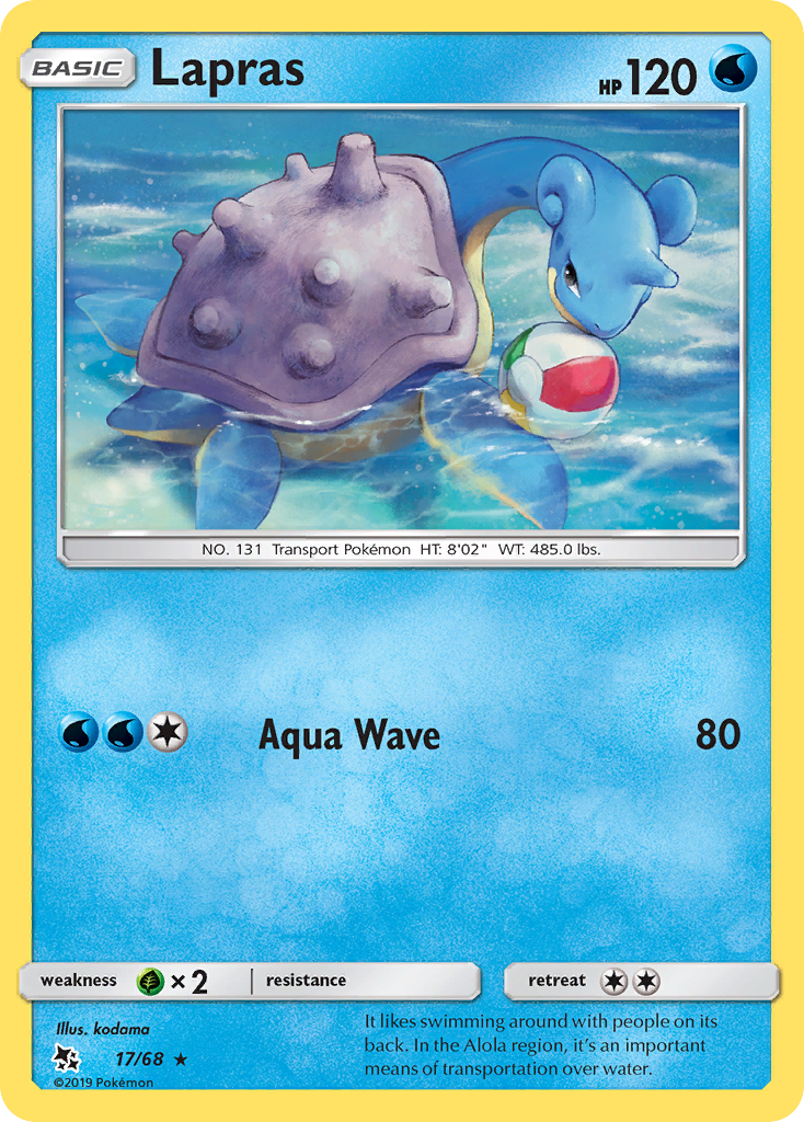 Lapras - 17/68 - - HIDDEN FATES - Pokemon - Rare | AA68-39