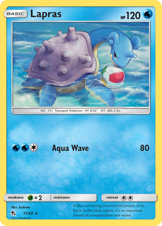 Lapras - 17/68 - - HIDDEN FATES - Pokemon - Rare | AA68-39