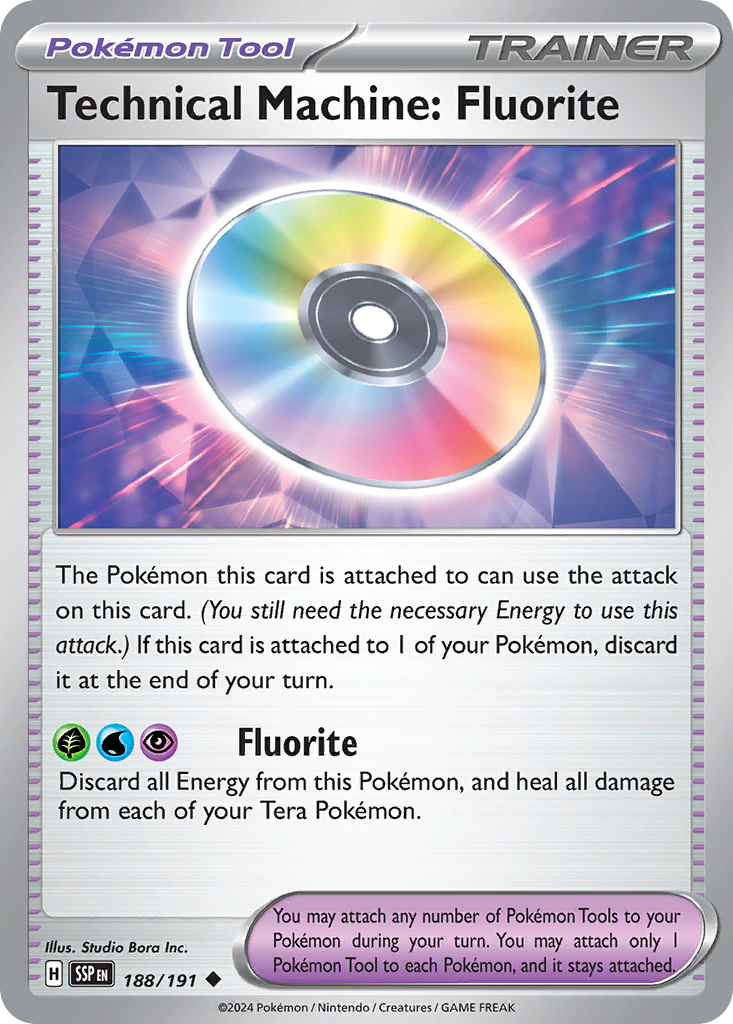 Technical Machine: Fluorite - 188/191 - - SURGING SPARKS - Pokemon - | AA41-71