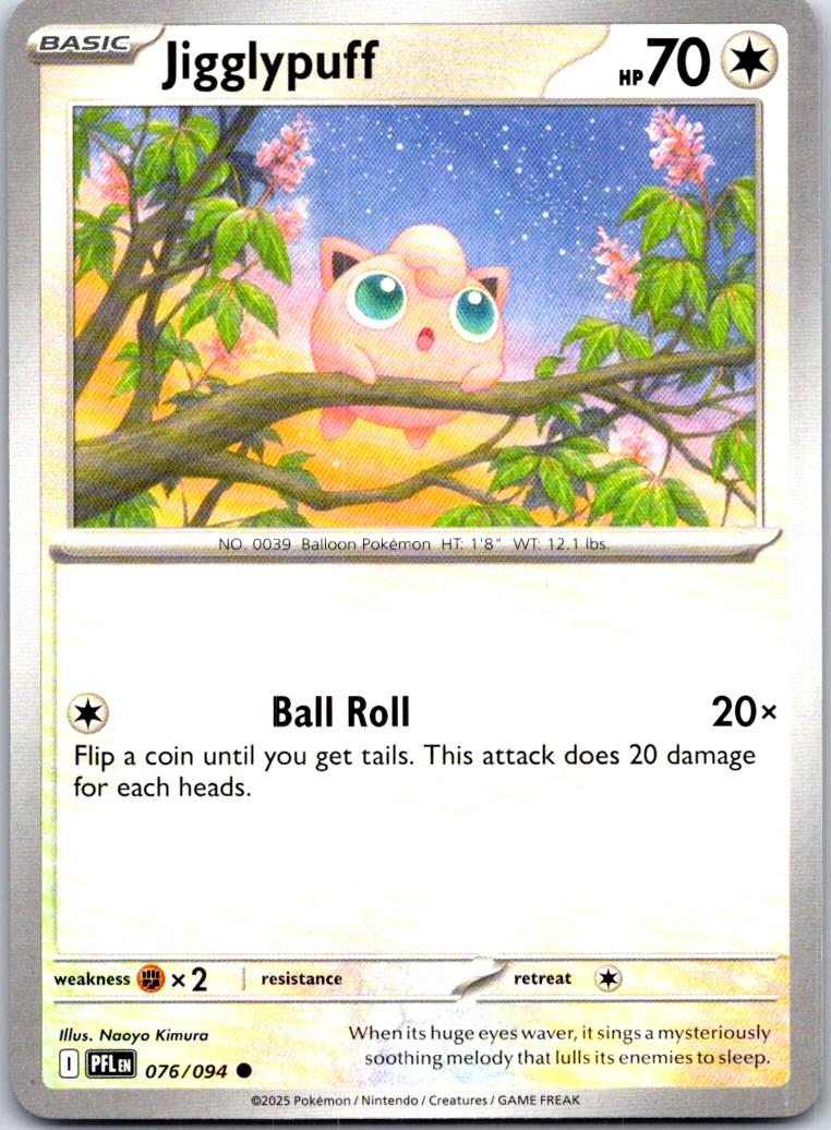 Jigglypuff - 076/094 - - PHANTASMAL FLAMES - Pokemon - Common | AA111-20