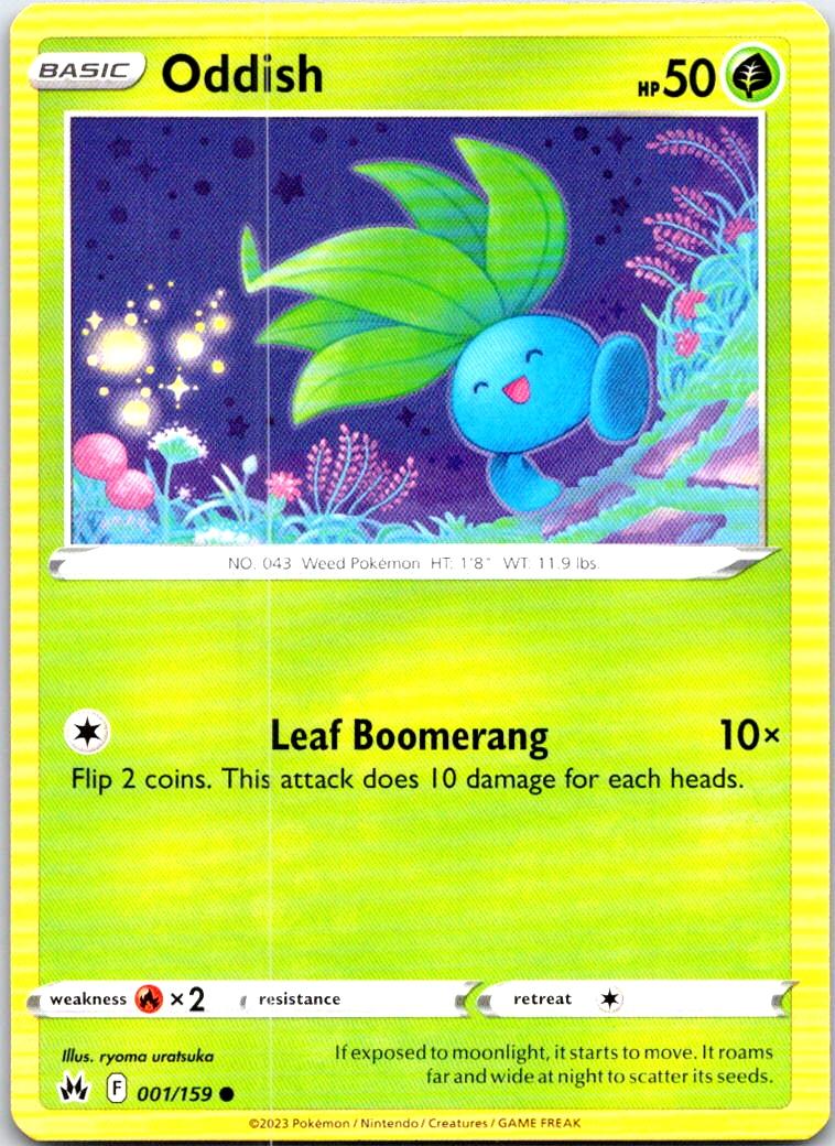 Oddish - 001/159 - - CROWN ZENITH - Pokemon - Common | AB45-2