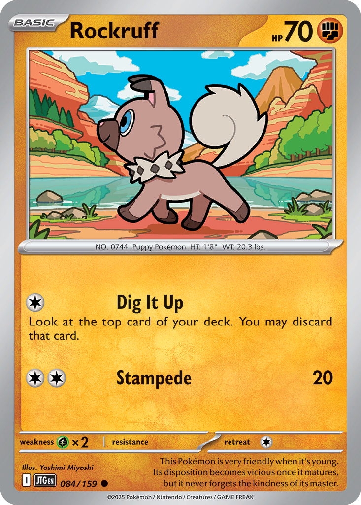 Rockruff - 084/159 - - JOURNEY TOGETHER - Pokemon - Common | AA39-30