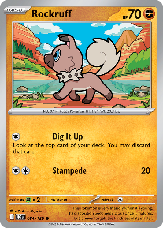 Rockruff - 084/159 - - JOURNEY TOGETHER - Pokemon - Common | AA39-30